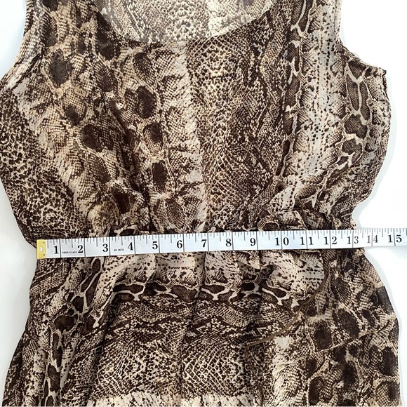 Better B. Snake Print Sleeveless High Low Brown Dress Women's Size M - Picture 9 of 15